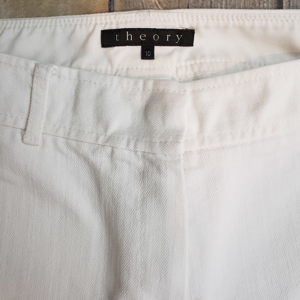 Theory White Flare Jeans